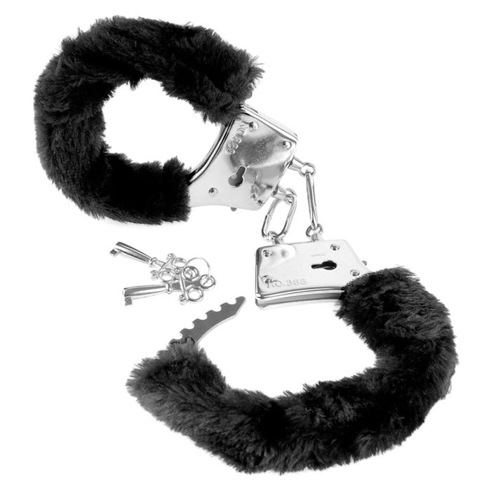 Furry Love Cuffs in Black
