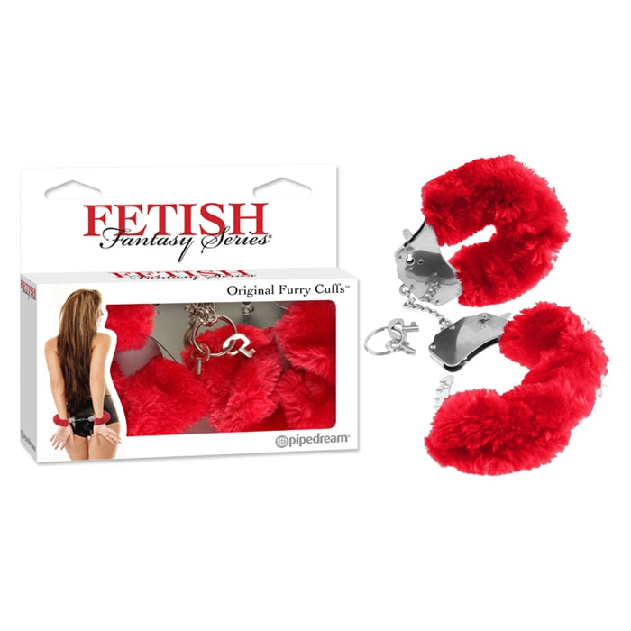 Furry Love Cuffs in Red