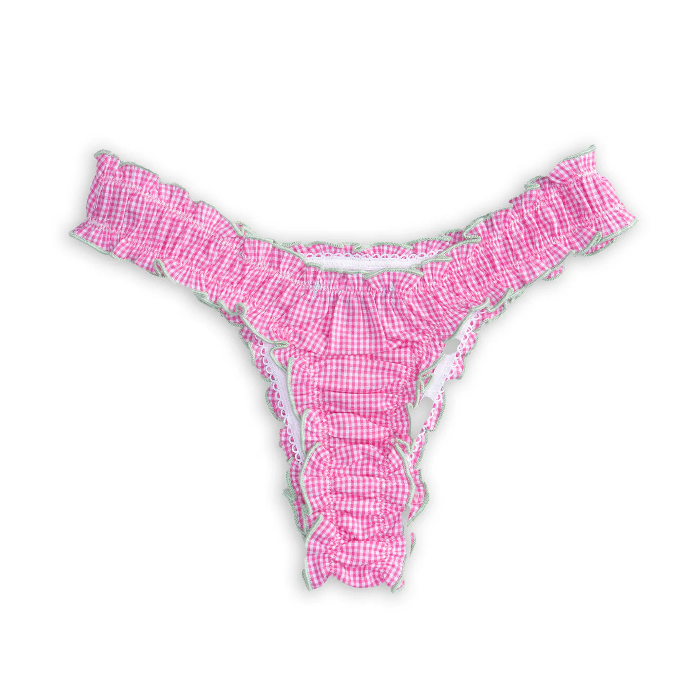 Anastasia's Bedroom Lingerie La Brigitte cotton thong in white, featuring a minimalistic design and comfortable fit.