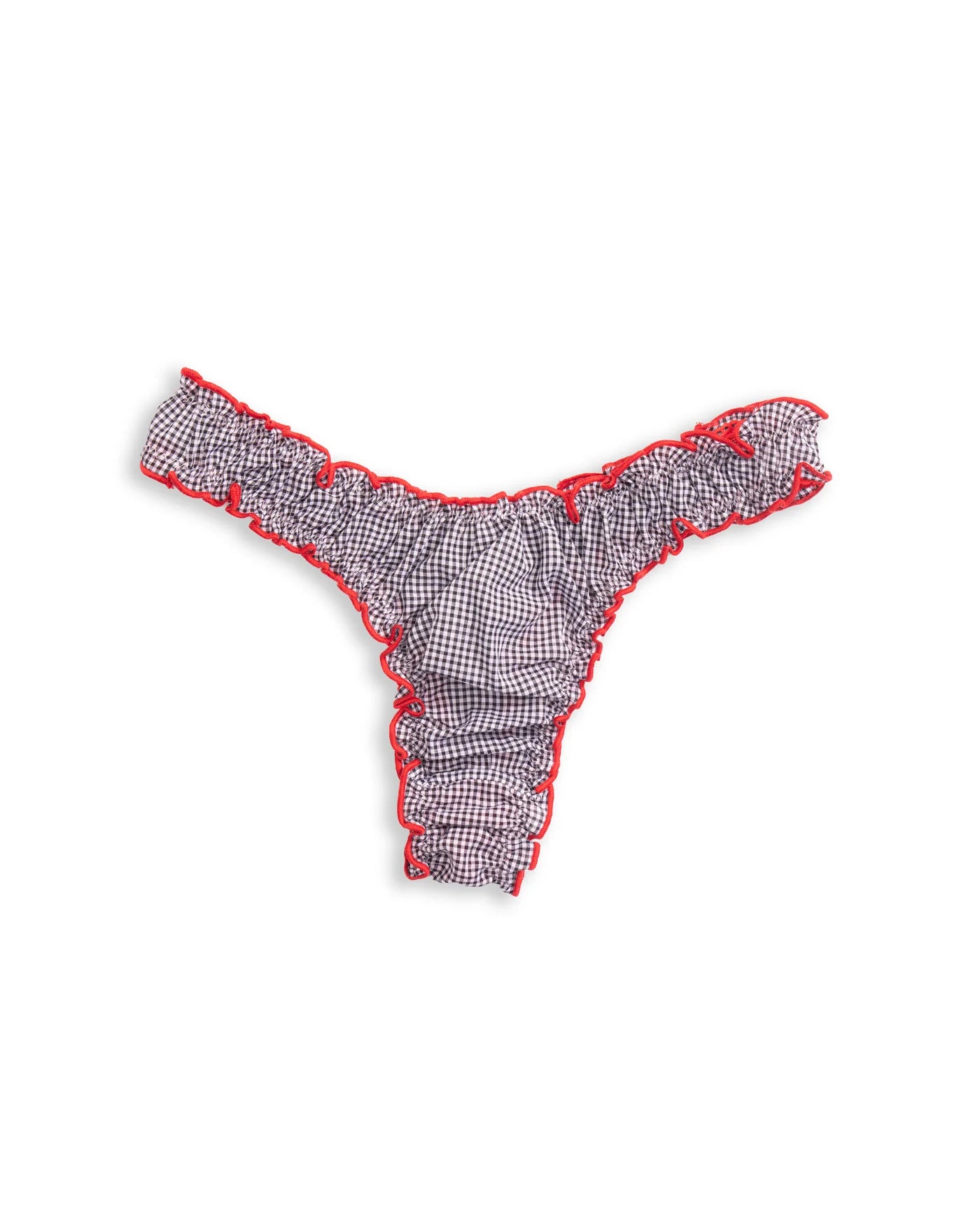 Cotton thong from La Marcia by Anastasia's Bedroom Lingerie featuring a soft, comfortable fit and delicate lace details.