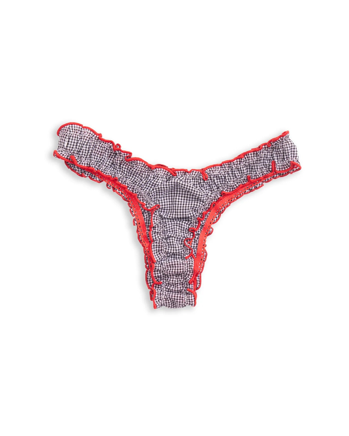 Cotton thong from La Marcia by Anastasia's Bedroom Lingerie, featuring soft white fabric and minimal design for comfortable wear.