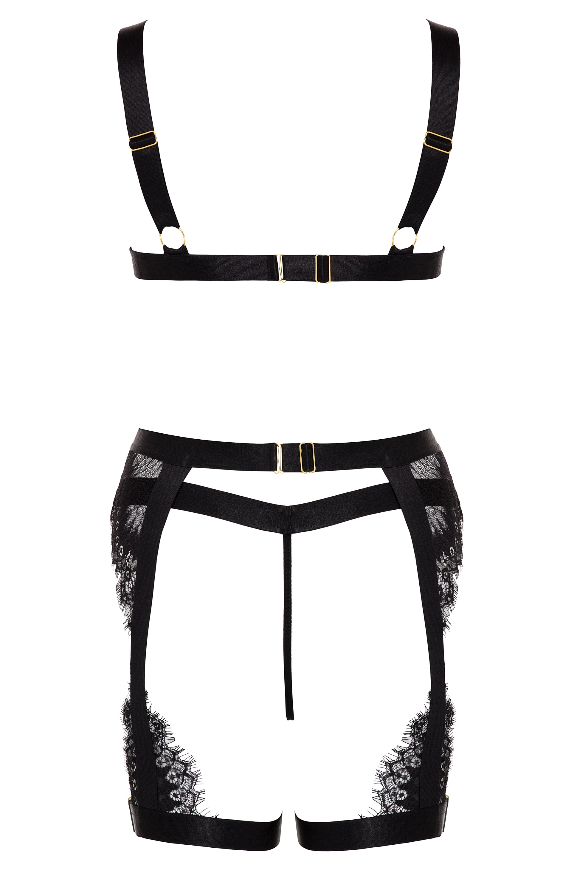 Anastasia's Bedroom Lingerie Janet Eyelash Lace 3-Piece Bra Set featuring delicate lace details and matching lingerie pieces.