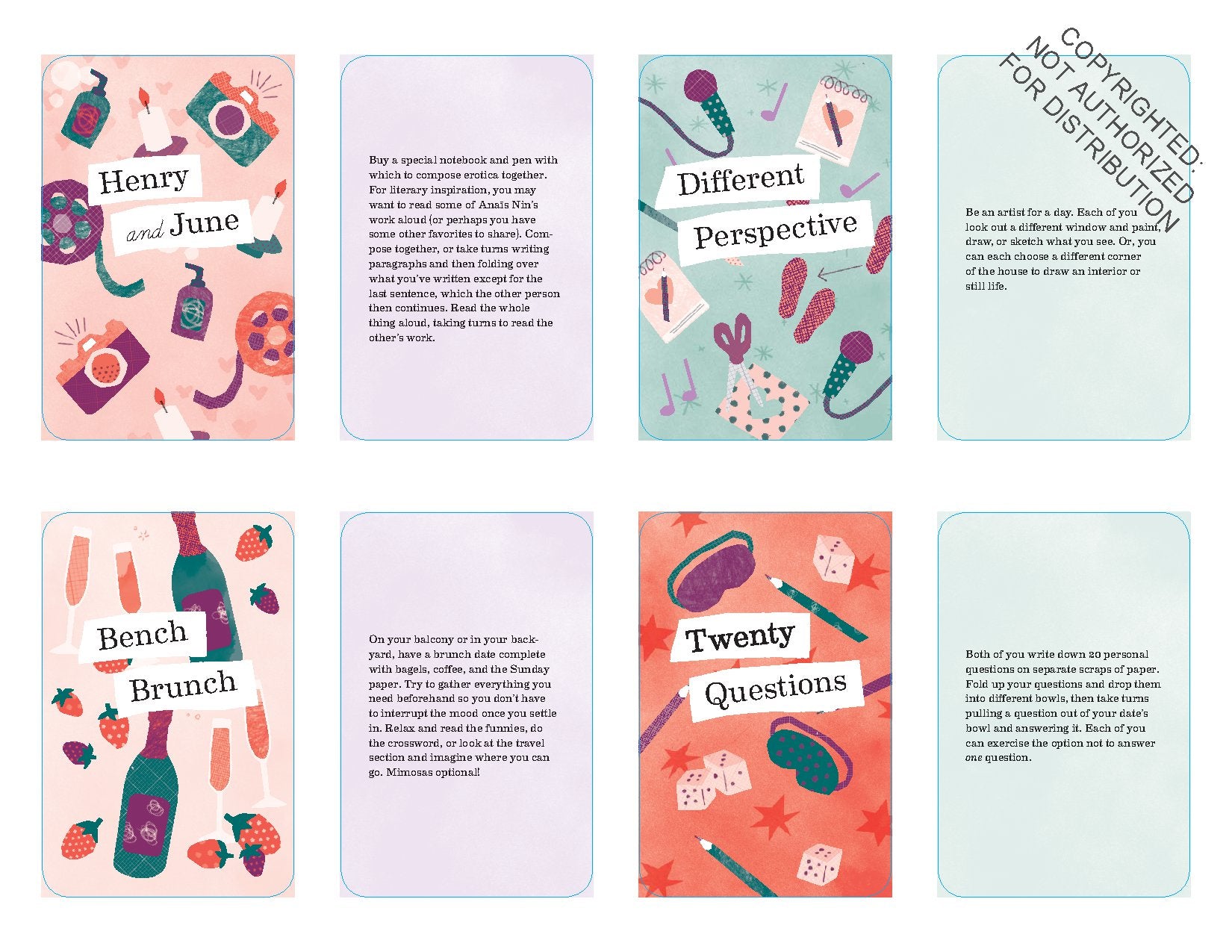 Book cover for "52 Cheap Dates at Home" by Anastasia's Bedroom Lingerie, featuring romantic-themed illustrations and cozy design.