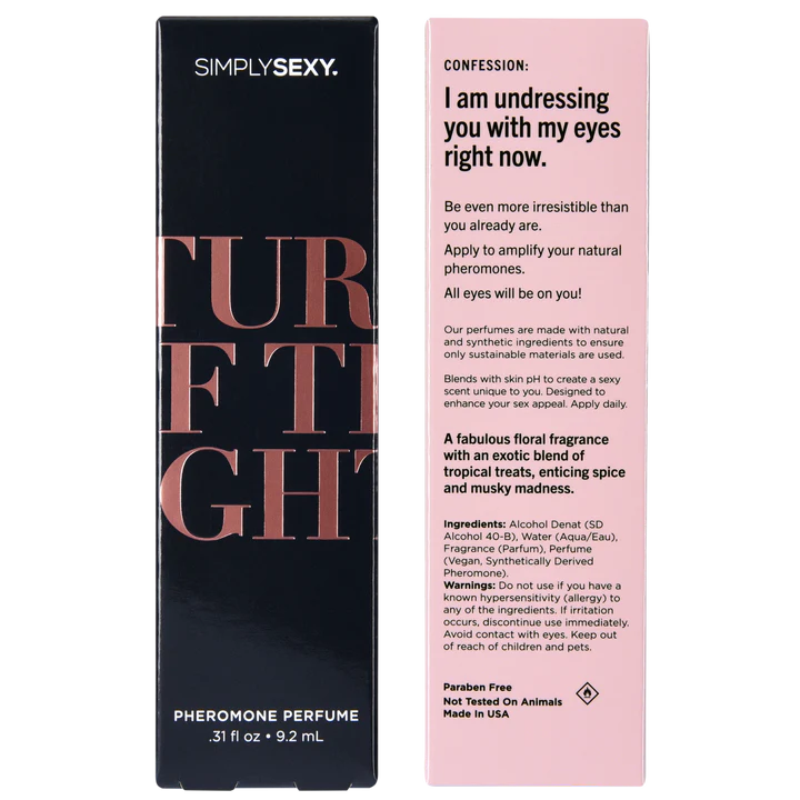Anastasia's Bedroom Lingerie Turn Off the Lights Pheromone Perfume Spray 0.31 fl oz bottle with black cap and clear label.