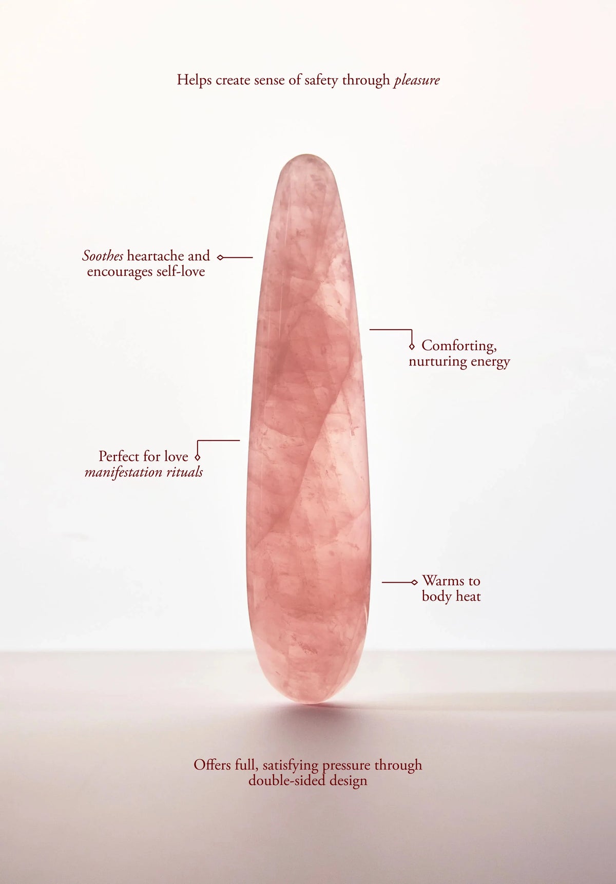 Rose Quartz Crystal Wand - Anastasia's Bedroom Lingerie