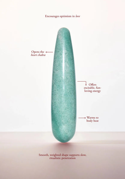 Indian Jade original crystal wand from Anastasia's Bedroom Lingerie, featuring a smooth jade crystal with a polished finish.
