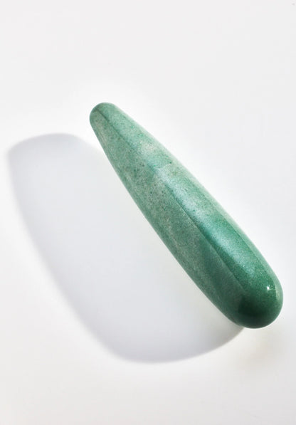 Indian Jade Original Crystal Wand by Anastasia's Bedroom Lingerie, showcasing the smooth jade crystal with intricate design details.