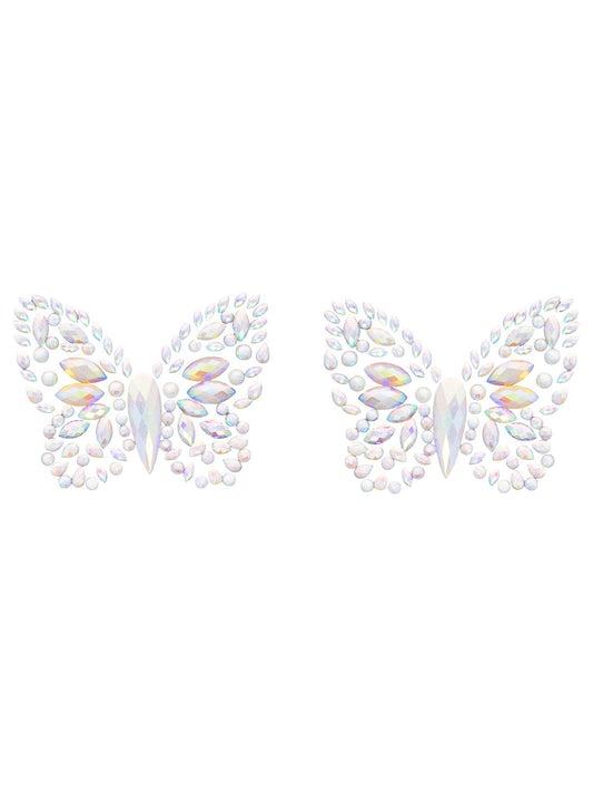 Pair of butterfly-shaped nipple covers from Anastasia's Bedroom Lingerie, designed for discreet, sensual concealment.