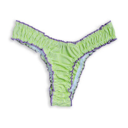 La Sophie cotton thong by Anastasia's Bedroom Lingerie, showing soft white cotton fabric and minimalistic design.