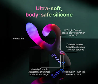 Illumination by Paradise Rabbit Vibrator with smooth silicone surface and ergonomic design, suitable for intimate pleasure.