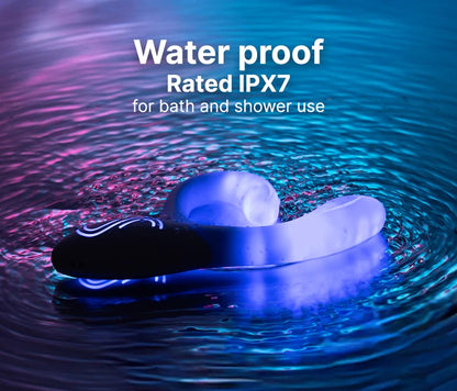 Illumination The Rabbit vibrator by Paradise, pink silicone toy with dual stimulation design, shown on a white background.