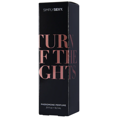 Turn Off the Lights pheromone perfume spray by Anastasia's Bedroom Lingerie, 0.31 fl oz, with a sleek bottle and stylish design.