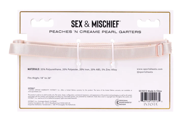 Peaches 'n CreaMe Pearl Garters - Anastasia's Bedroom Lingerie
