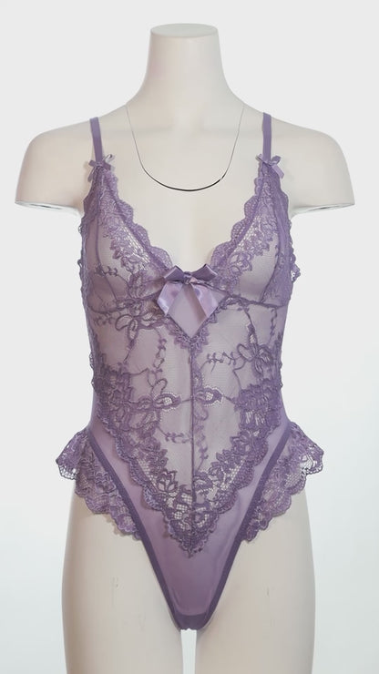 Valentine Teddy in Purple