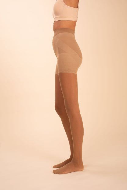 Sheer Contour Tights in Tan - Anastasia's Bedroom Lingerie